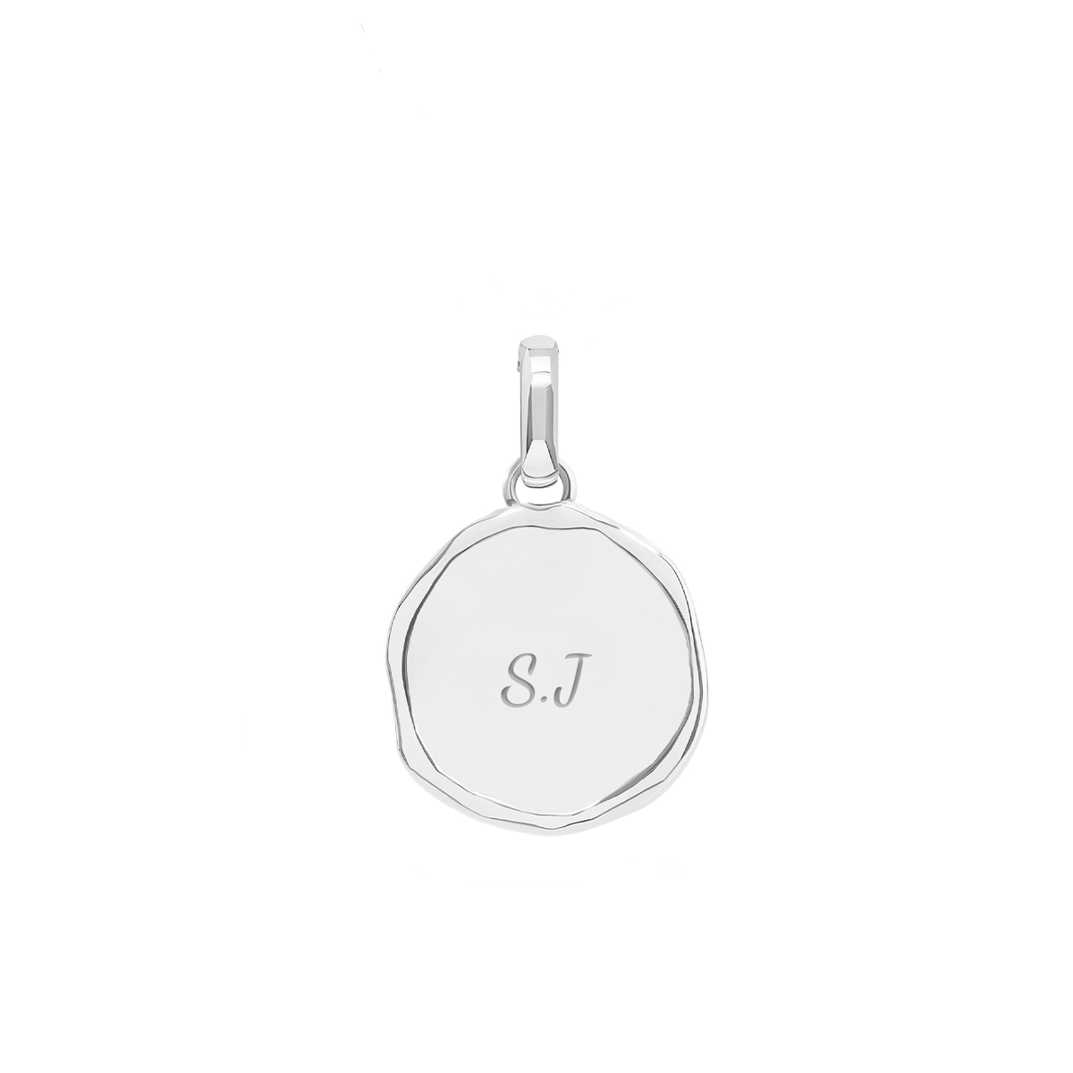 Talisman Flaming Heart Birthstone Necklace (Silver)