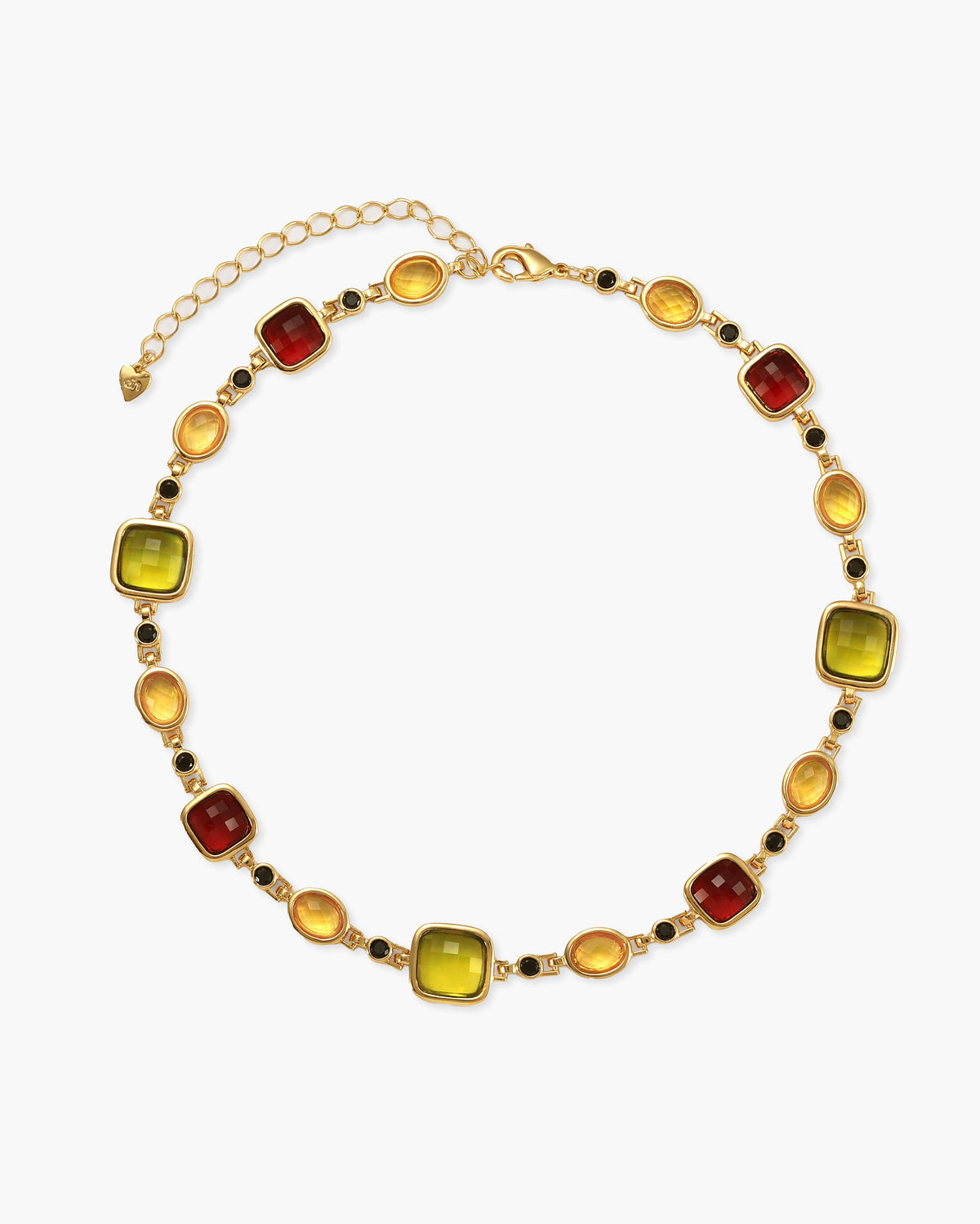 Harmonia Multicolored Necklace in Silver
