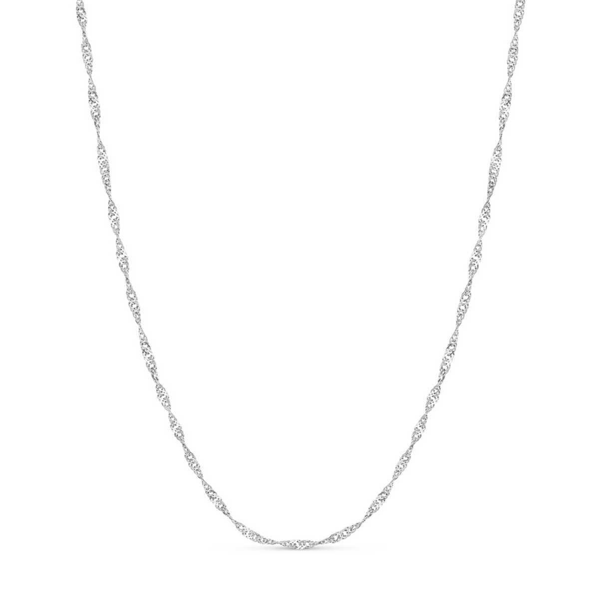 Twisted Chain Necklace (Silver)