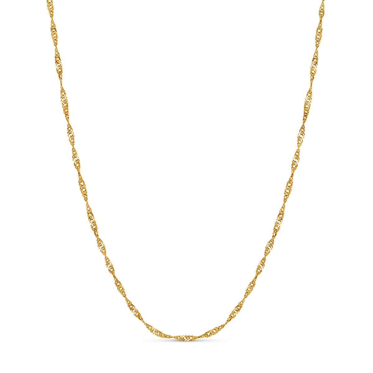 Twisted Chain Necklace (Gold)