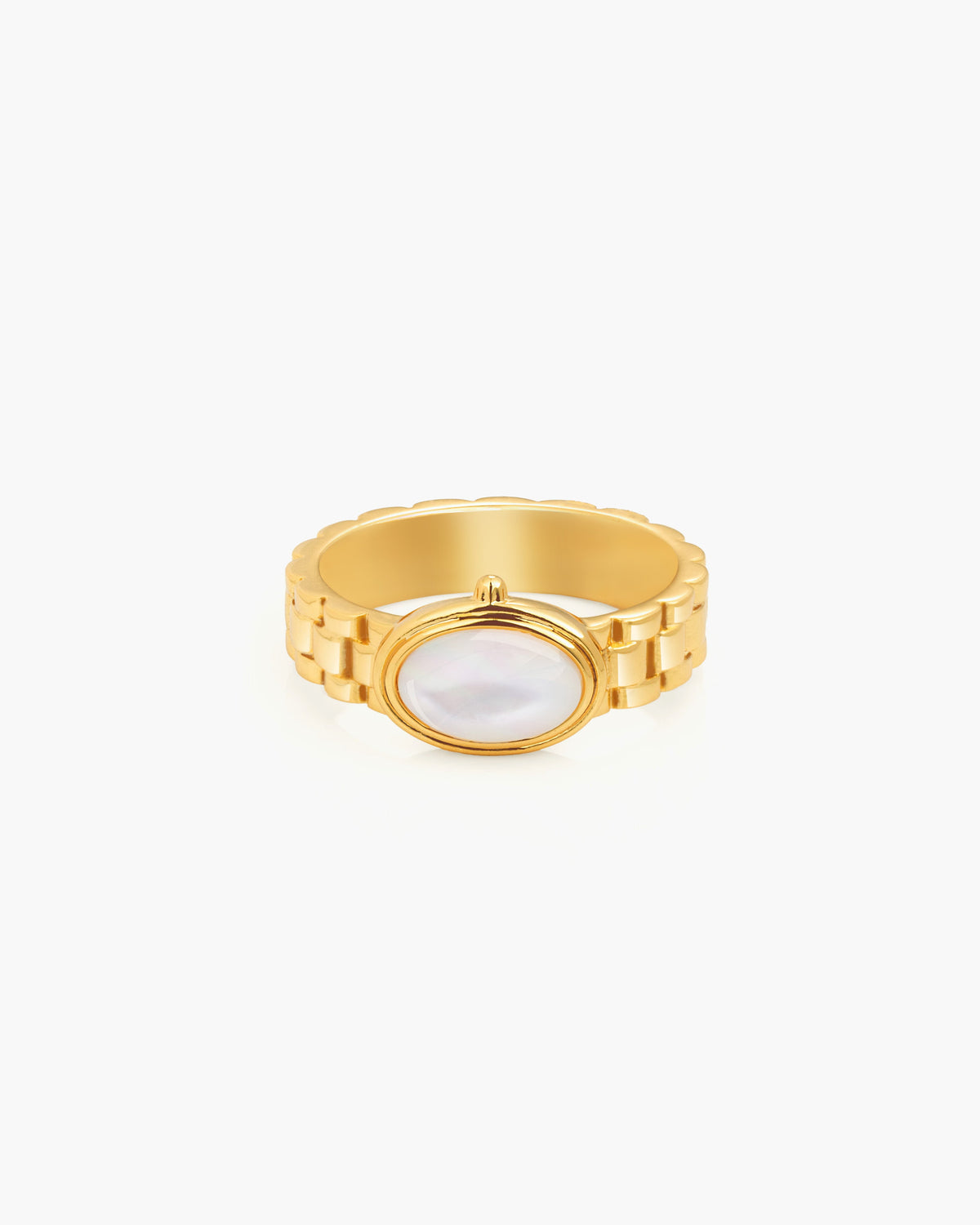 Watch Band Ring in Silver