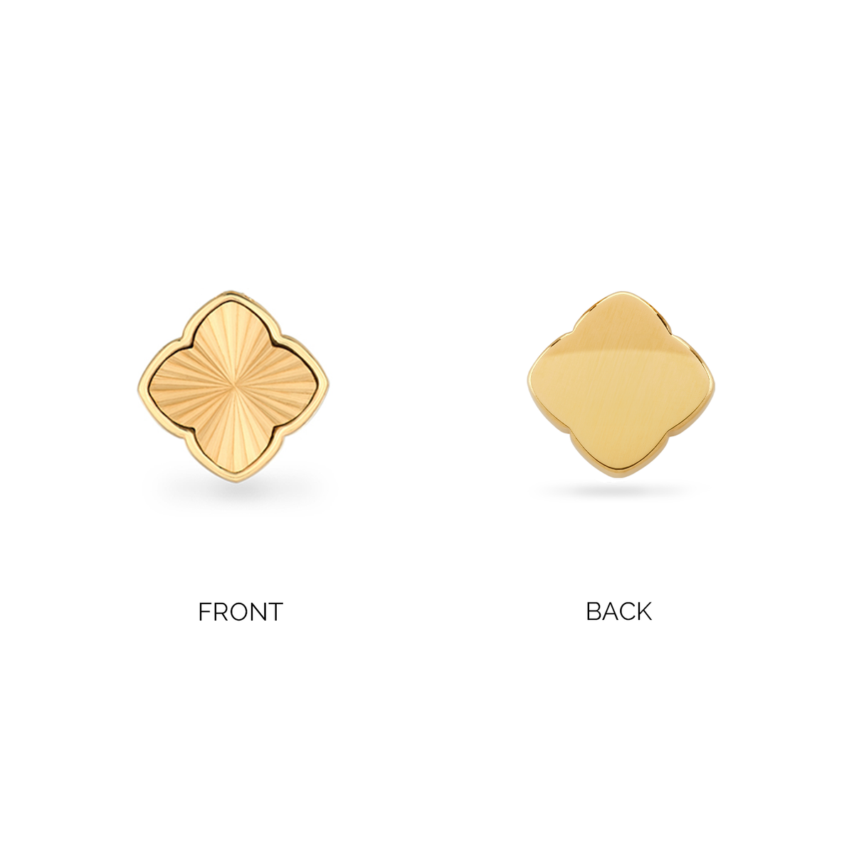 Textured Clover Pendant (Gold)