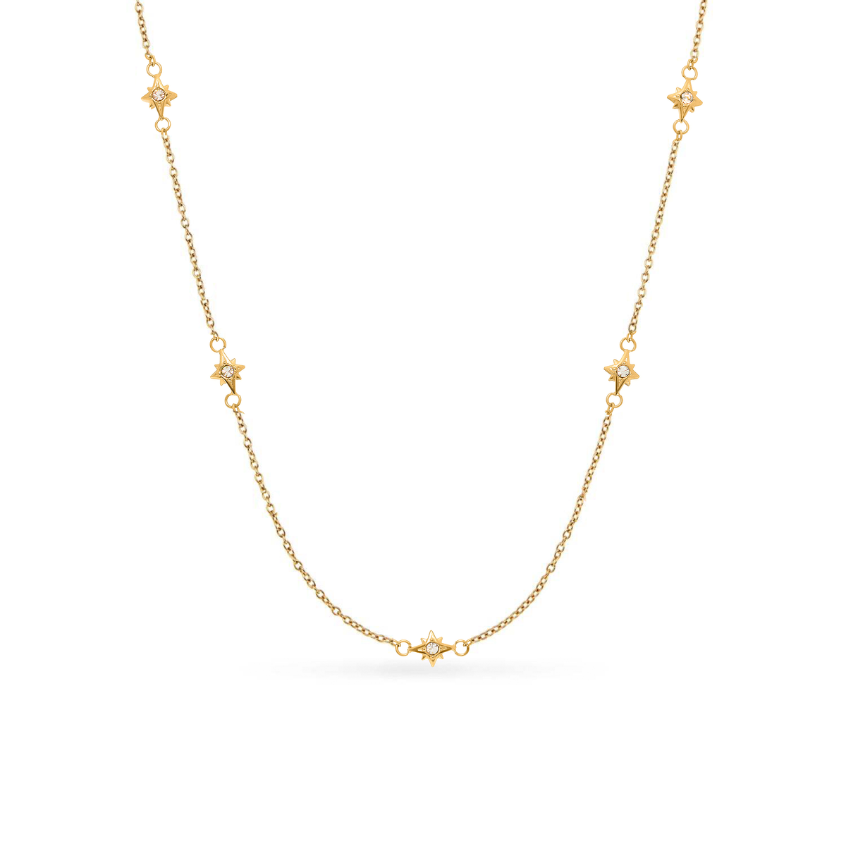 Written in The Sand Initial Necklace (Gold)