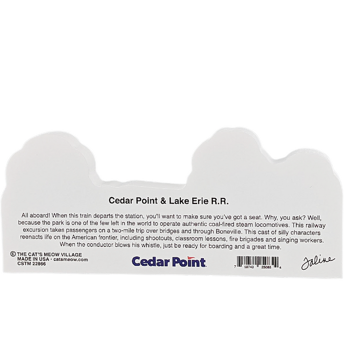 Cedar Point Cat's Meow CP & LE Railroad Shelf Sitter