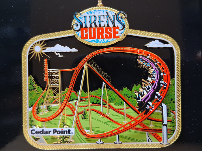 CEDAR POINT SIREN'S CURSE BRASS ORNAMENT