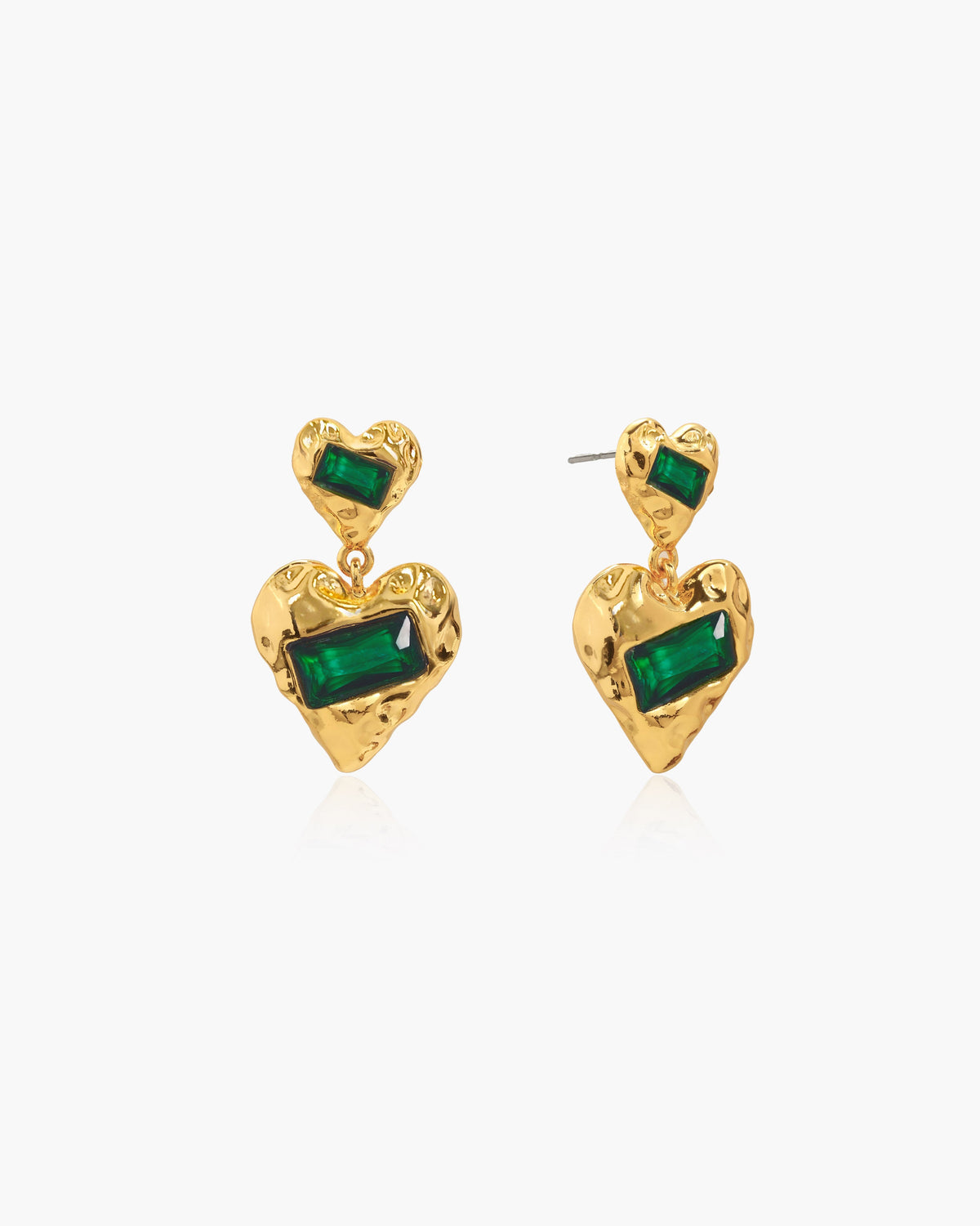 Forever Heart Earrings in Silver