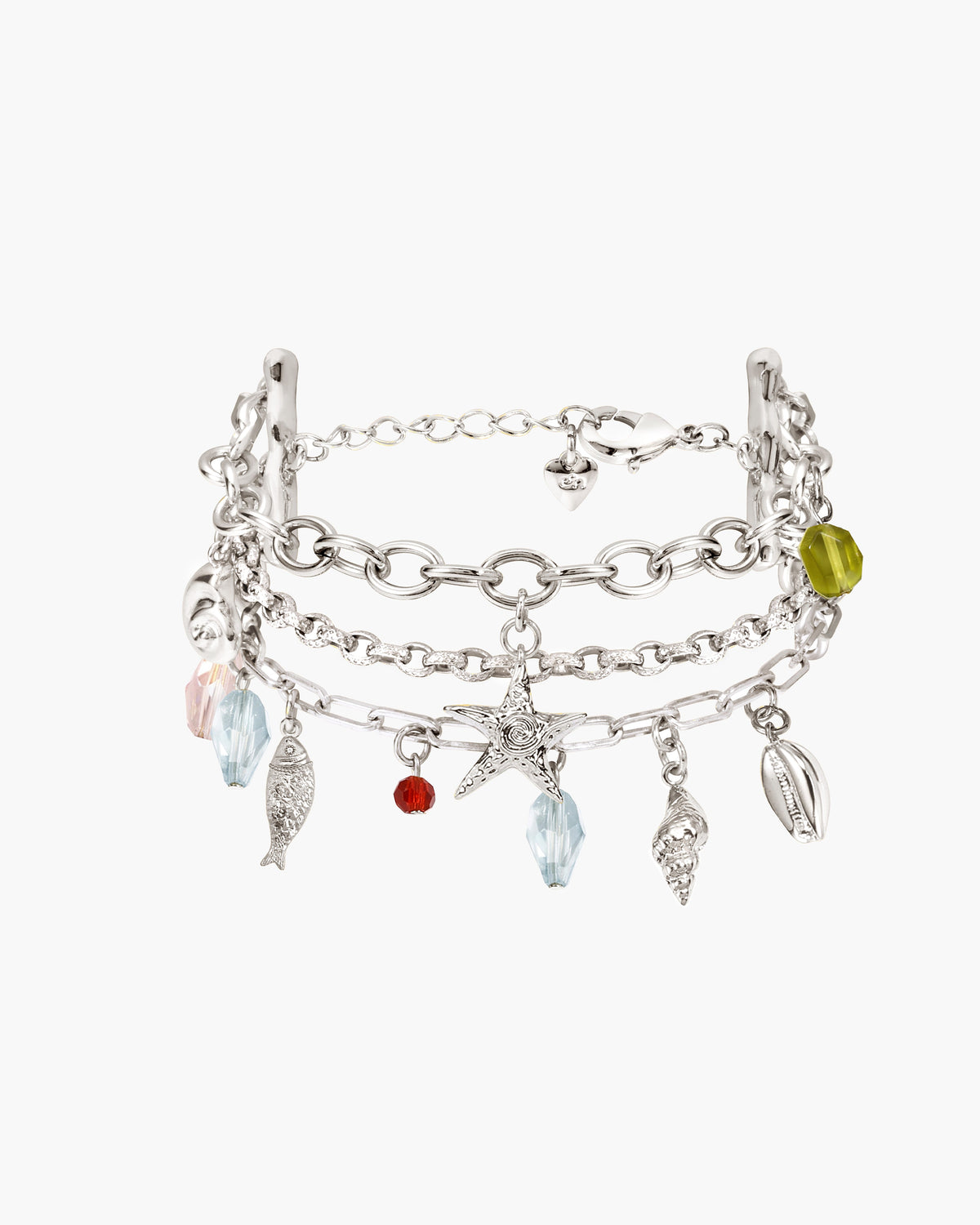 Coral Dancer Multi-charm Bracelet in Gold