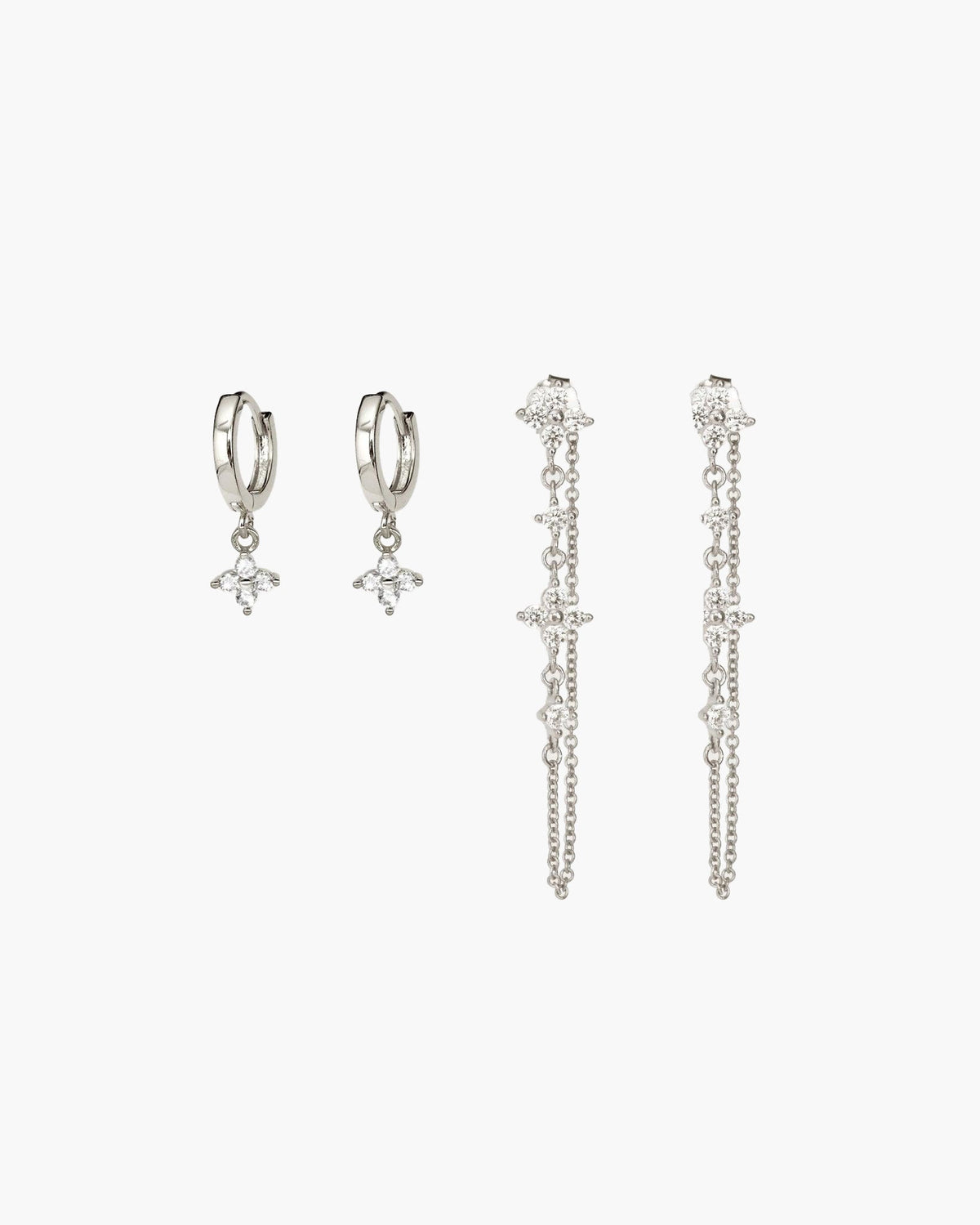 Gold Clover Drop Earrings