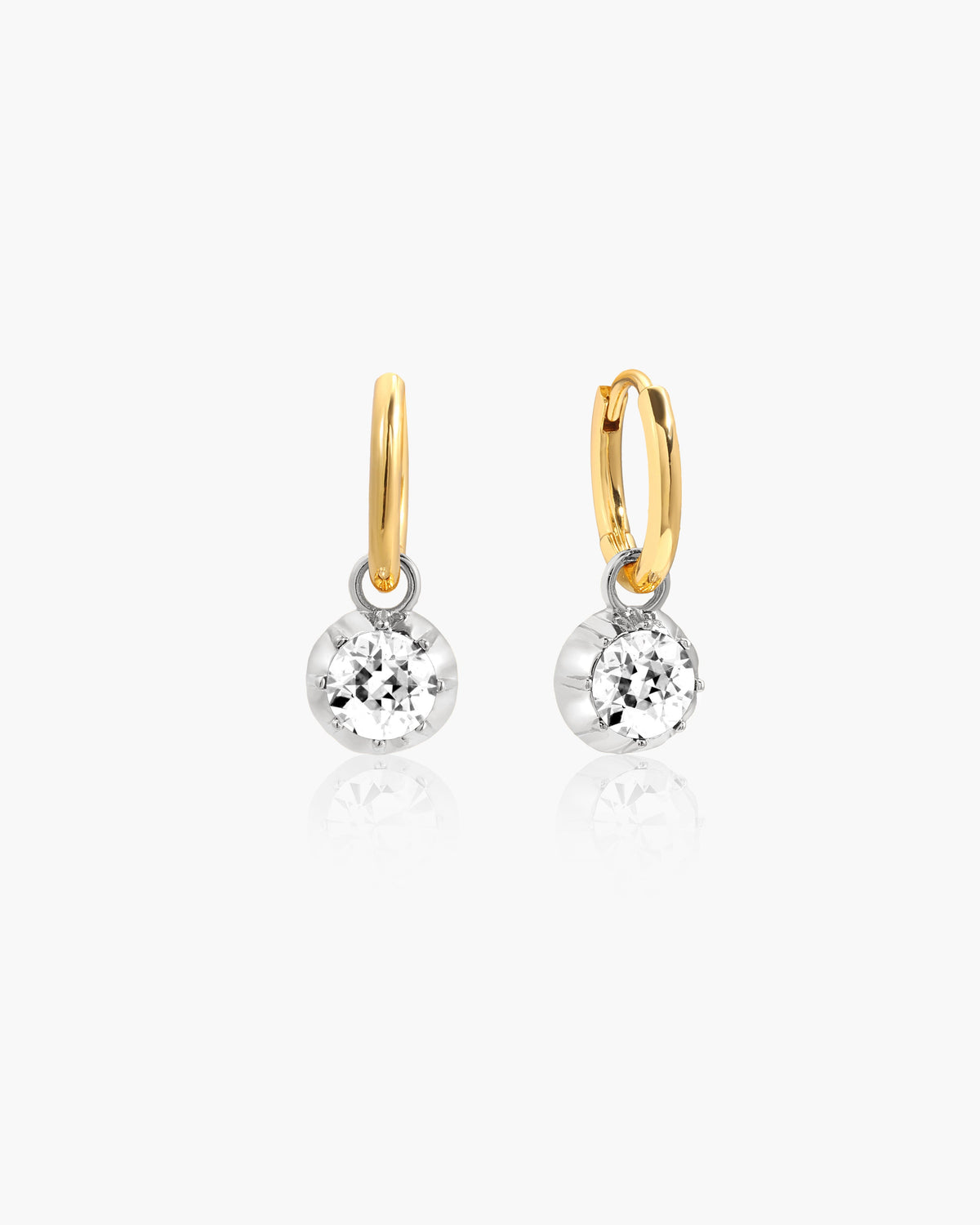 Georgian Detachable Hoop Earrings in Silver