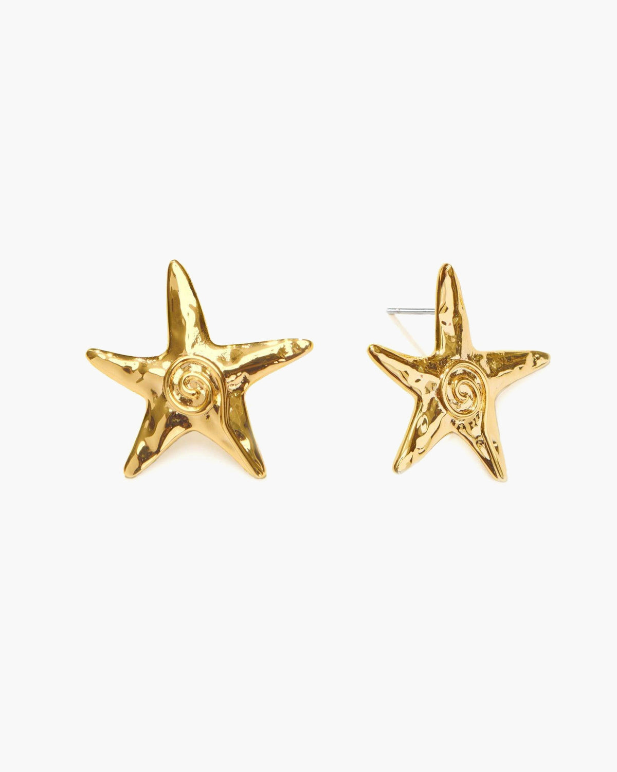 Starfish Stud Earrings in Silver
