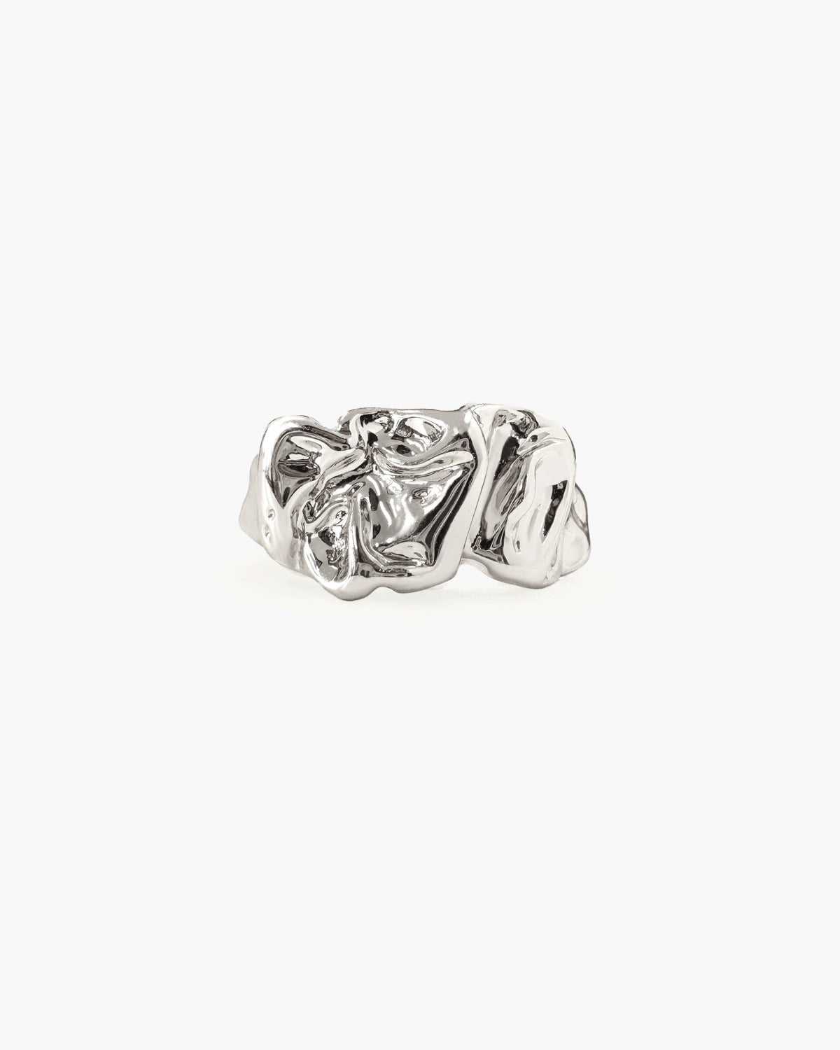 Textured Molten Ring in Gold
