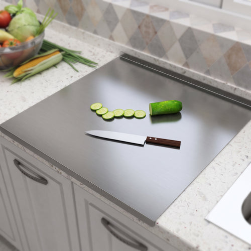Premium 304 Stainless Steel Double-Sided Cutting Board – Waterproof, Knife-Friendly Kitchen Prep Board