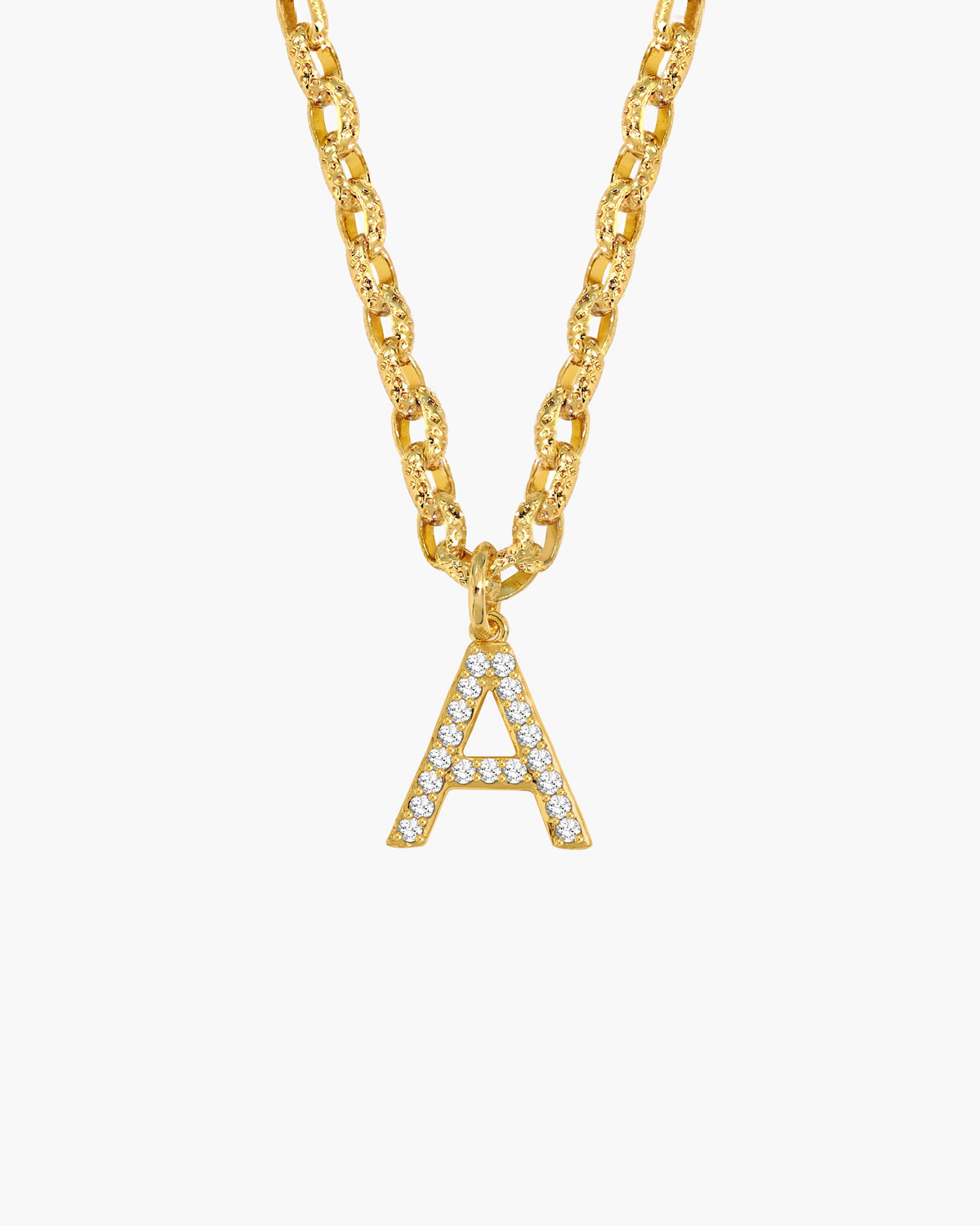 Pavé Initial Chain Necklace