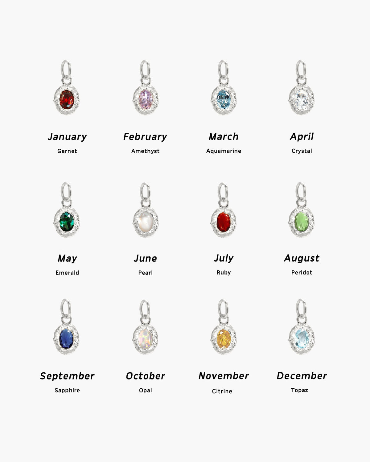 Birthstone Charm in Gold