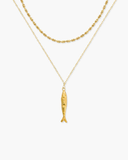 Gold Anchovy Necklace
