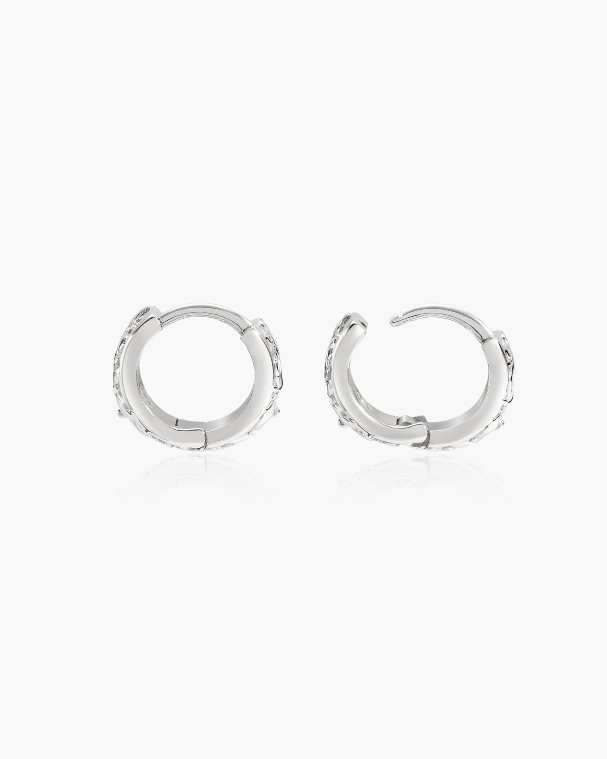 Mini Serenade of Orchid Hoops in Silver