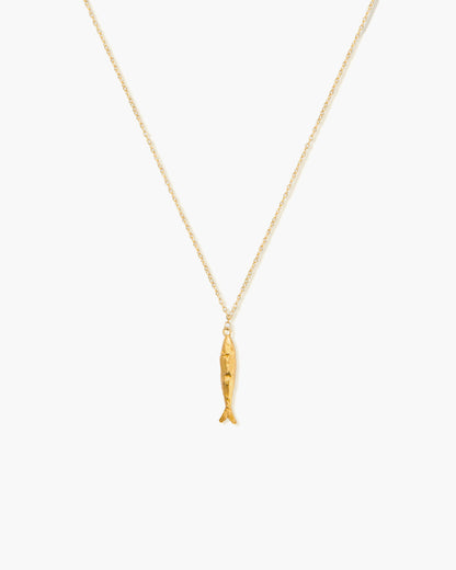 Gold Anchovy Necklace