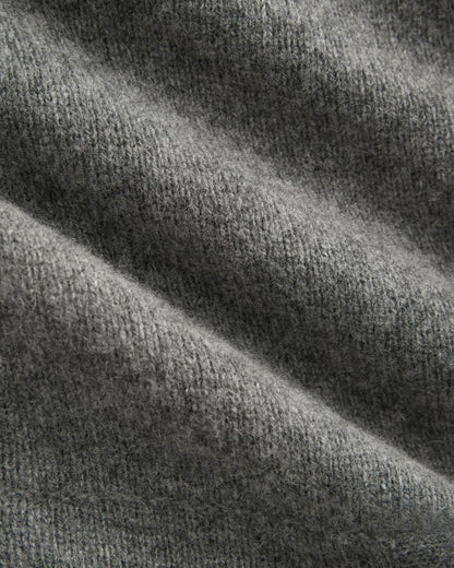 Full-Zip Hoodie in Wool Cashmere | Heather Charcoal