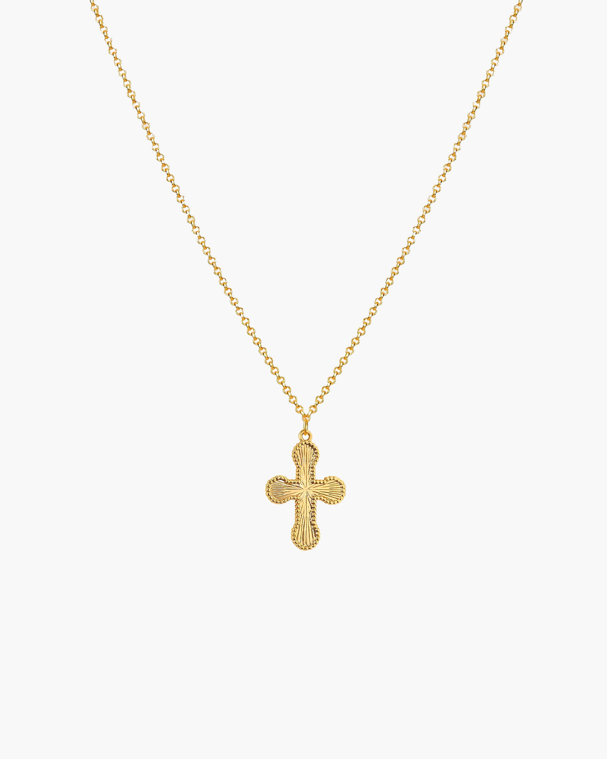 Mini Cross Pendant Necklace in Silver
