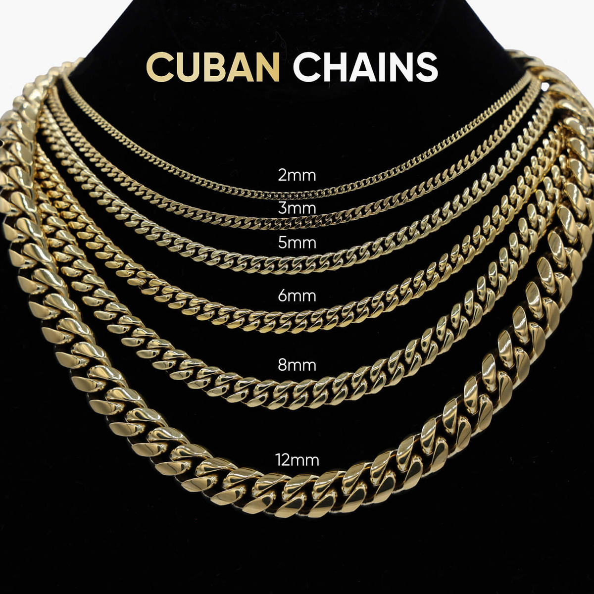 Diamond Cuban Link Necklace in White Gold- 12mm