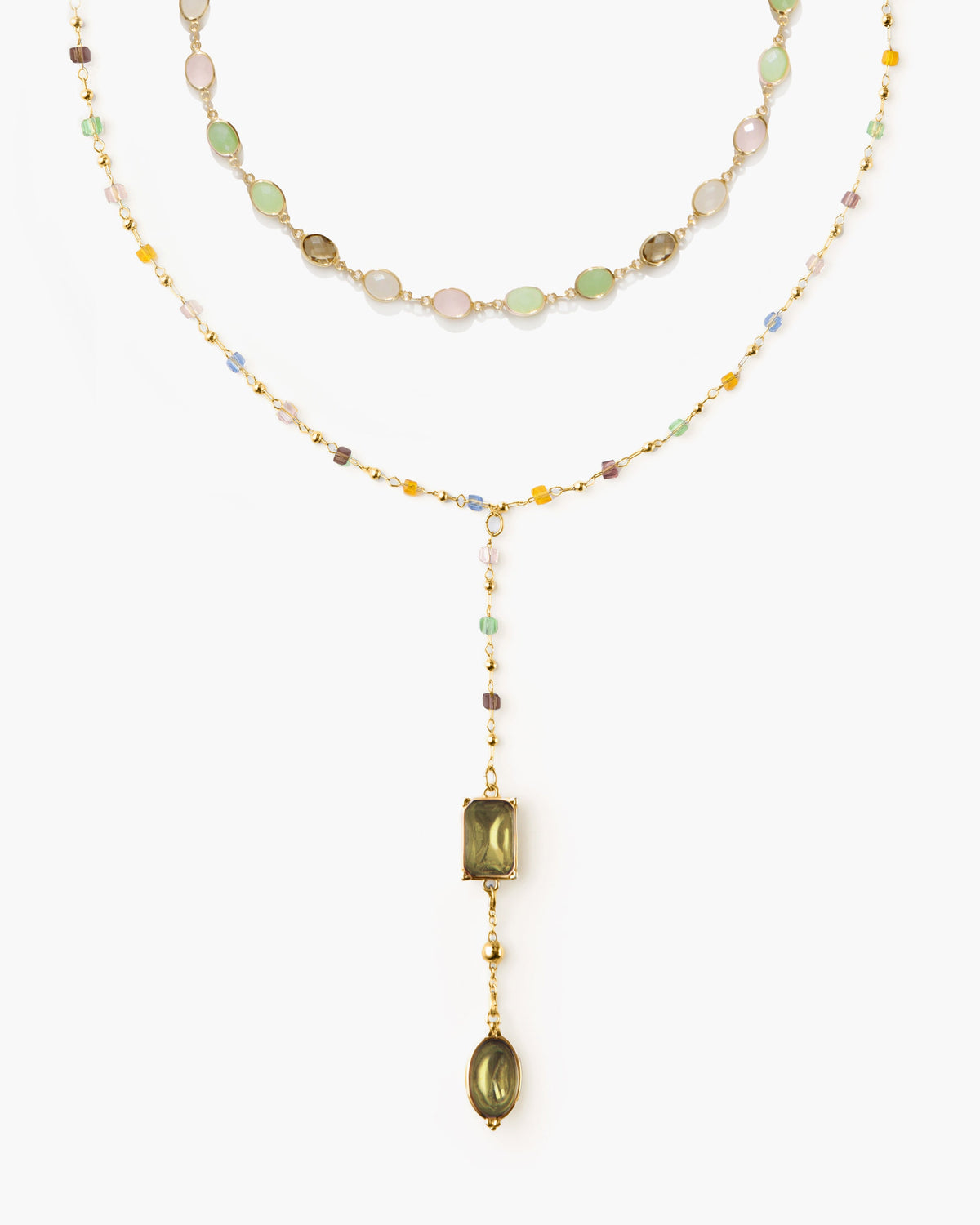 Celestial Lariat Necklace in Silver
