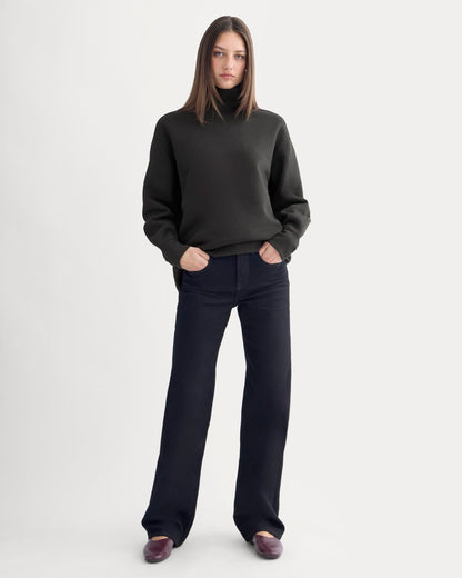 Luxe Fleece Turtleneck | Black