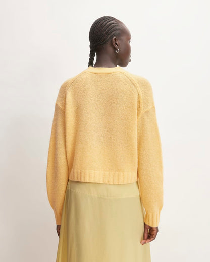 The Alpaca V-Neck Cropped Cardigan | Raffia