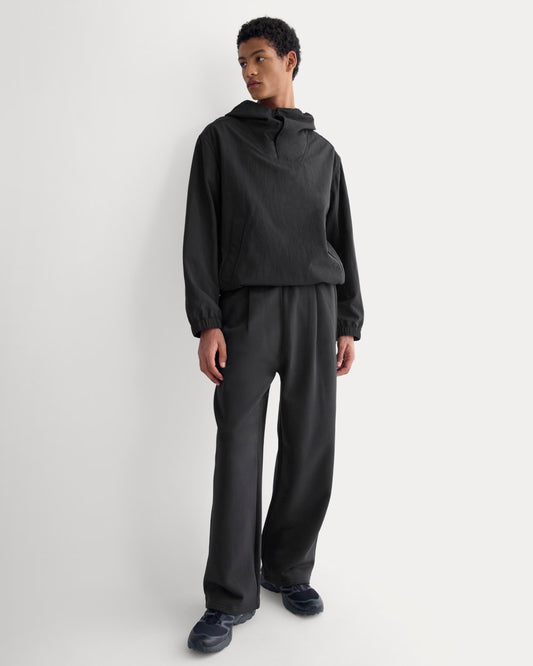 Luxe Fleece Pleated Sweatpant | Black