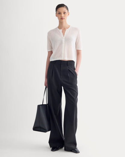 The Air Alpaca™ Short-Sleeve Cardigan | Birch
