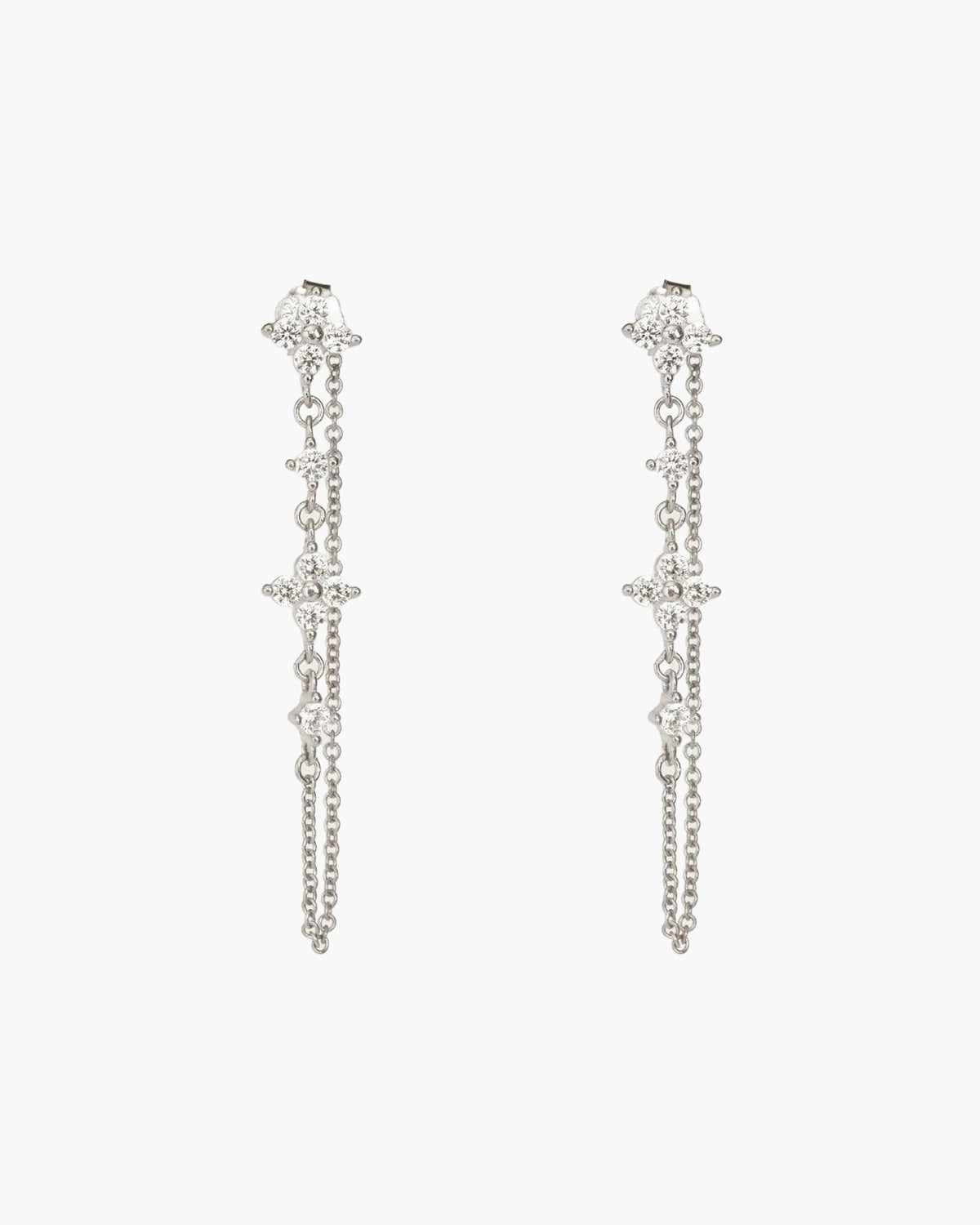Gold Clover Drop Earrings