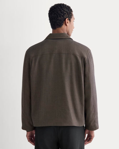 Tailored Zip Jacket | Heathered Fudge