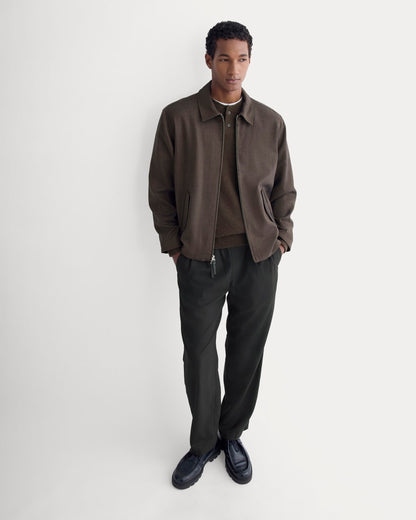 Tailored Zip Jacket | Heathered Fudge