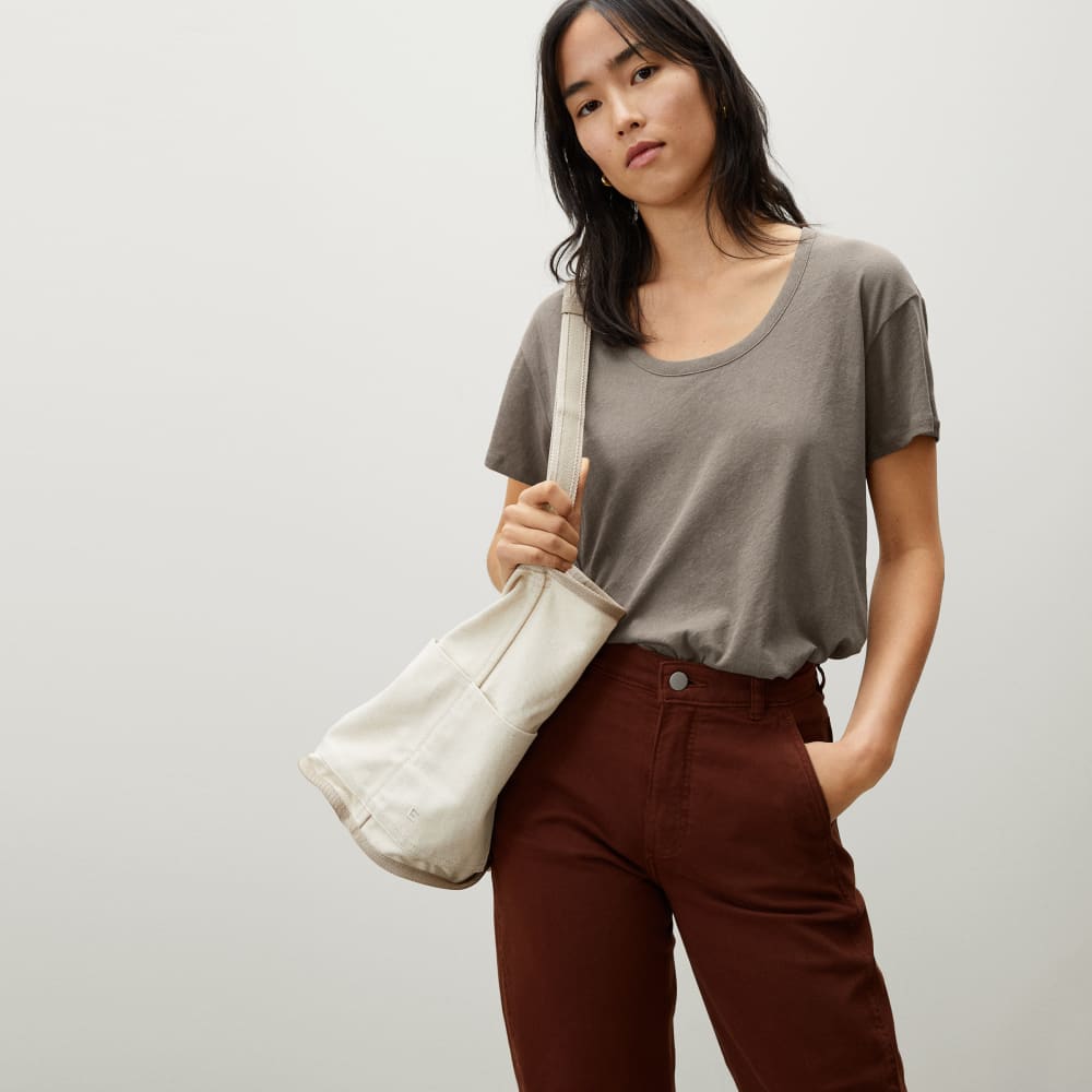 The Air Scoop-Neck Tee | Clay