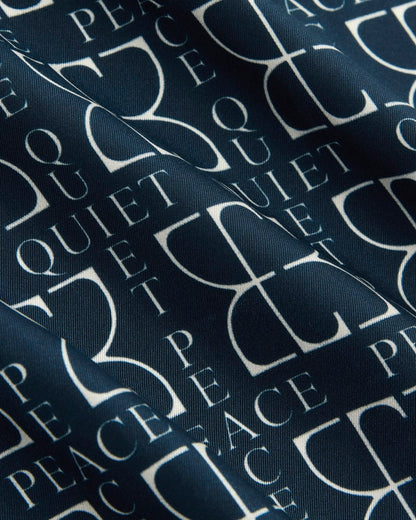 Everlane x Peace & Quiet Silk Bandana |  Navy