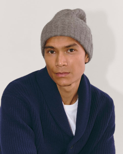 The Alpaca Beanie | Taupe Melange