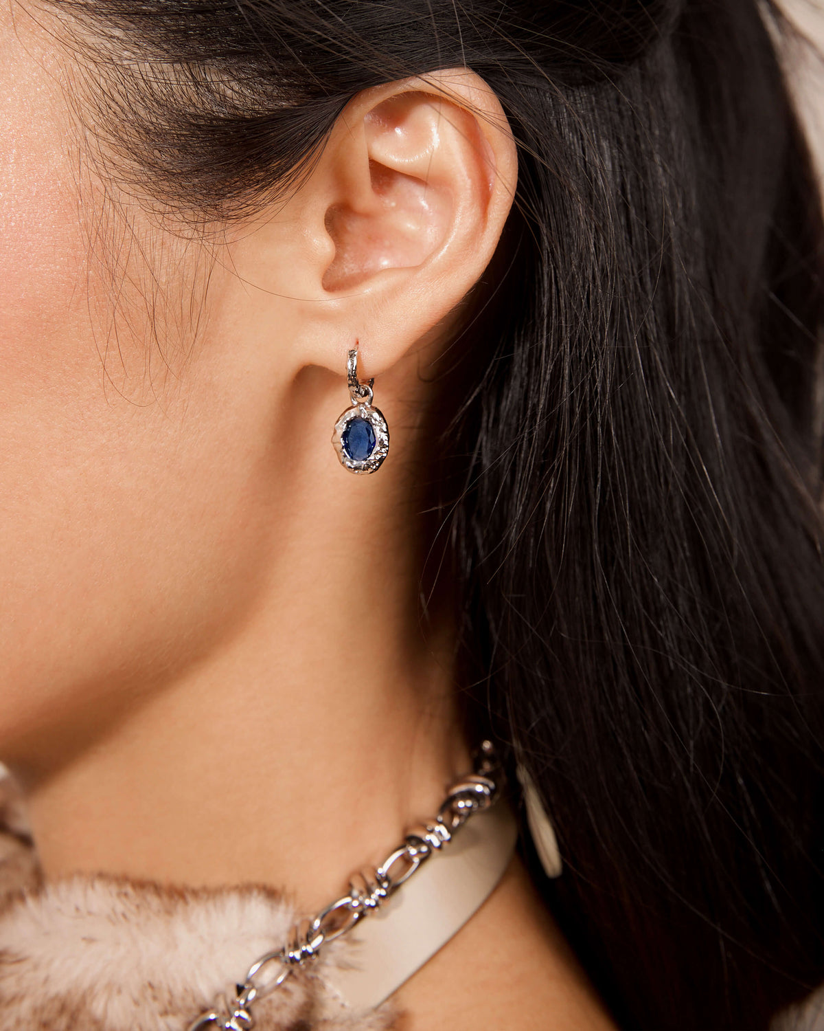Birthstone Earrings in Silver
