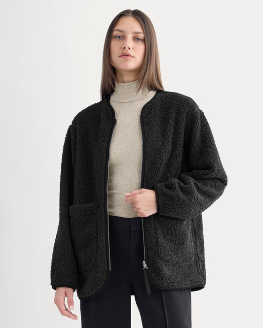 Reversible Teddy Jacket | Black
