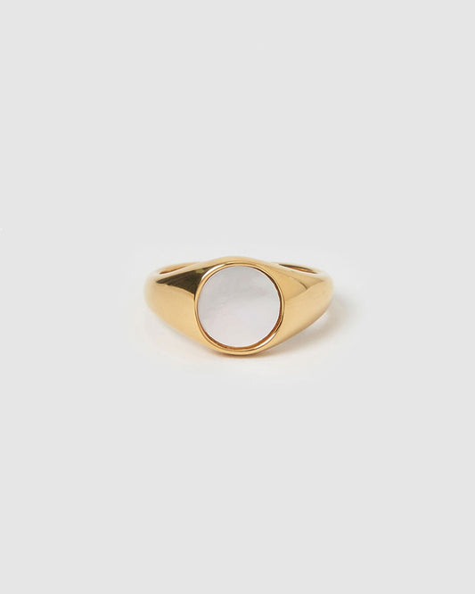 Amira Gold and Pearl Ring