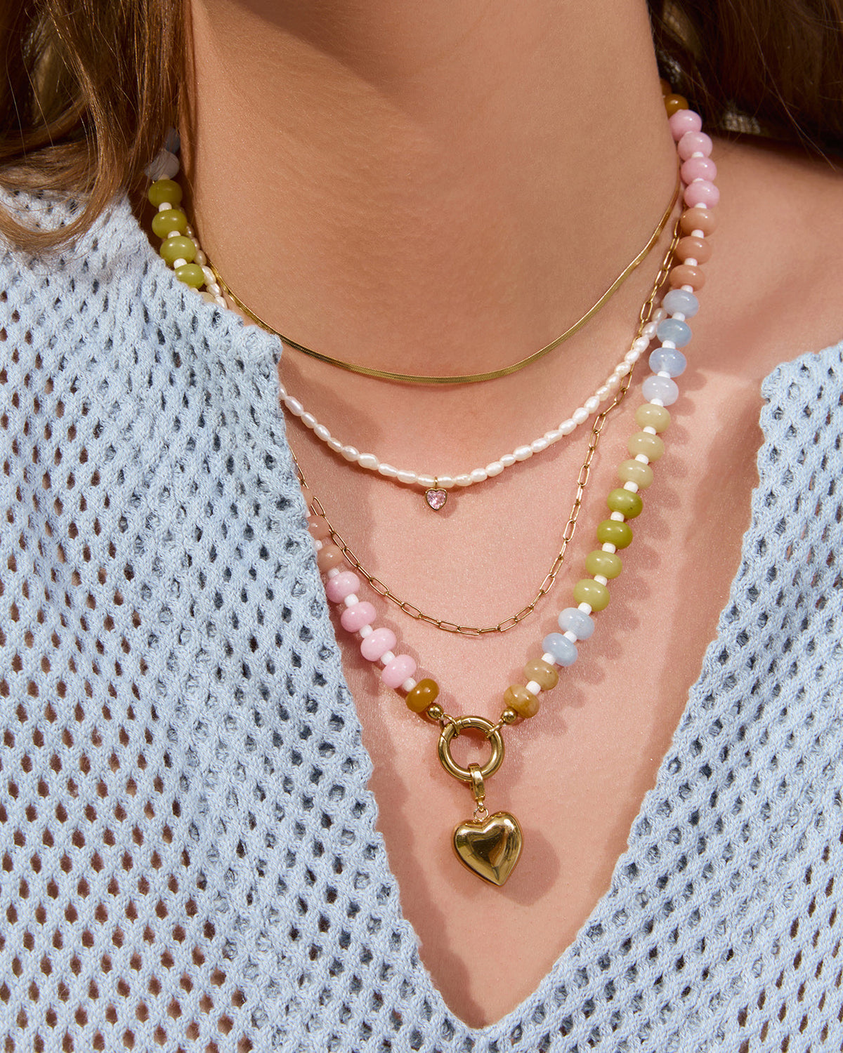 Kiki Pearl Heart Necklace