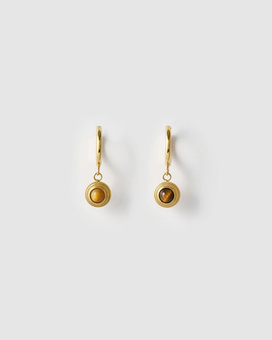 Asher Earrings - Tiger's Eye