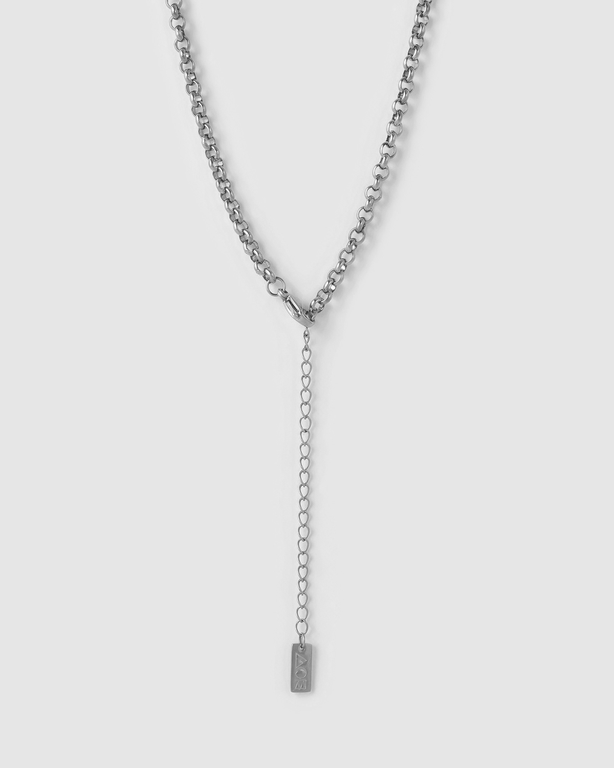 Circle Charm Necklace - Silver