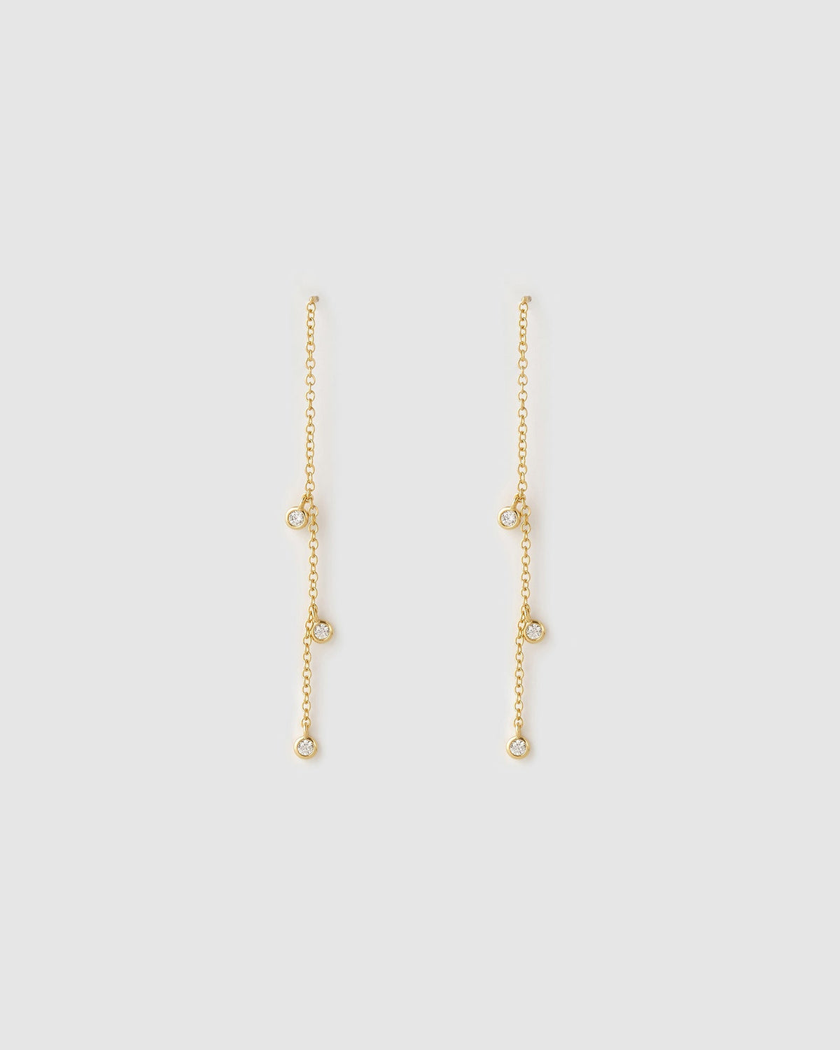 Comet Threader Gold Earrings