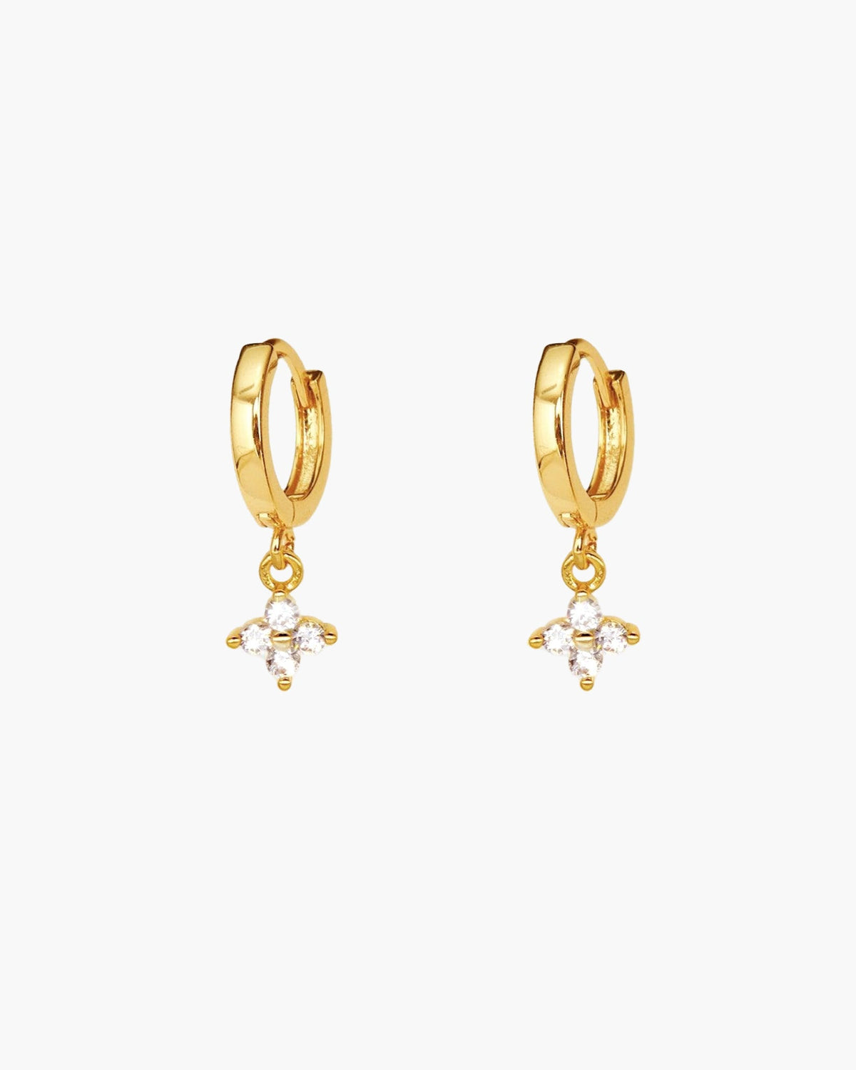 Clover Mini Hoop Earrings in Silver
