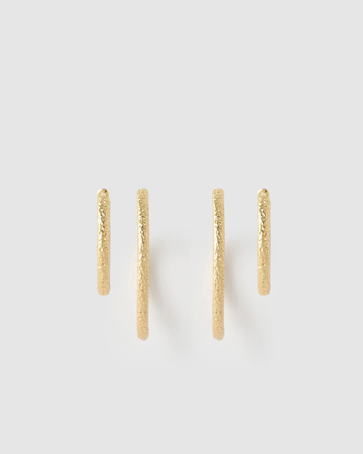 Double Hoop Earring Stack - Gold