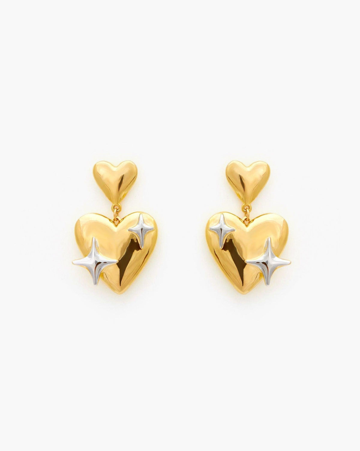 Galaxy in Heart Earrings