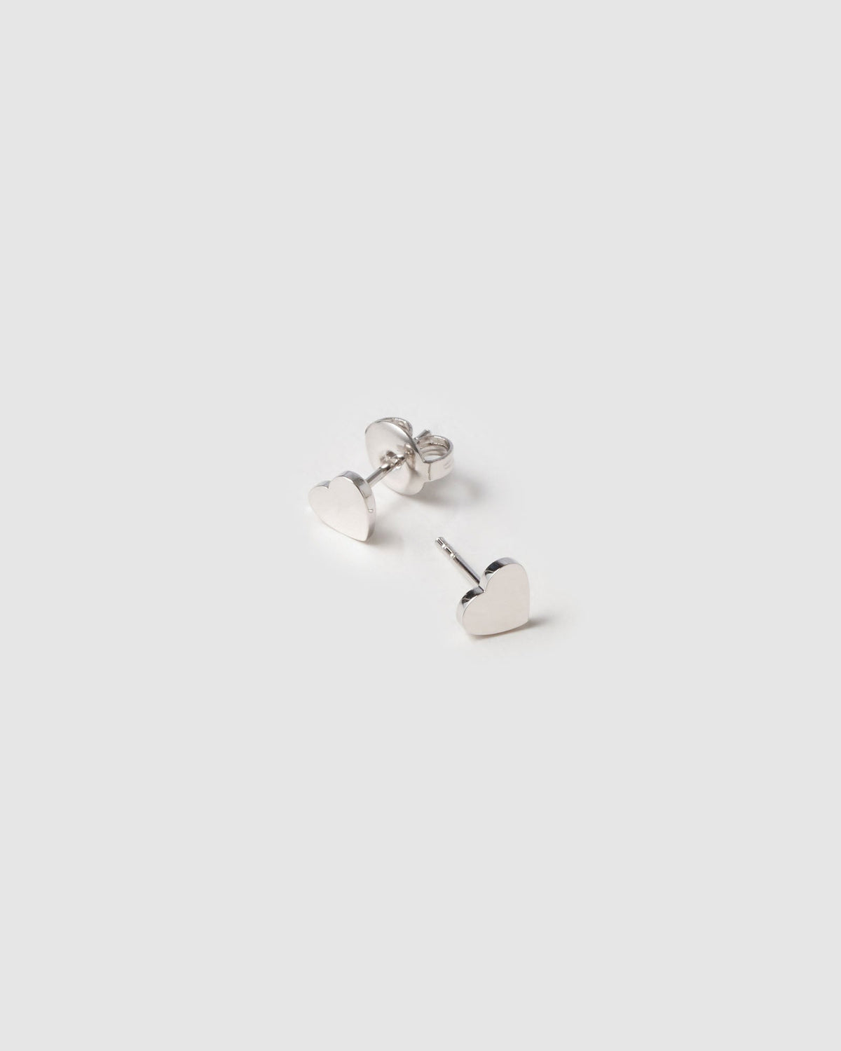 Heartbeat Silver Stud Earrings