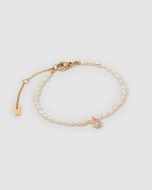 Kiki Pearl Heart Bracelet