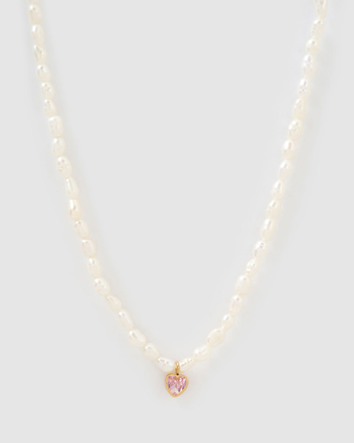 Kiki Pearl Heart Necklace