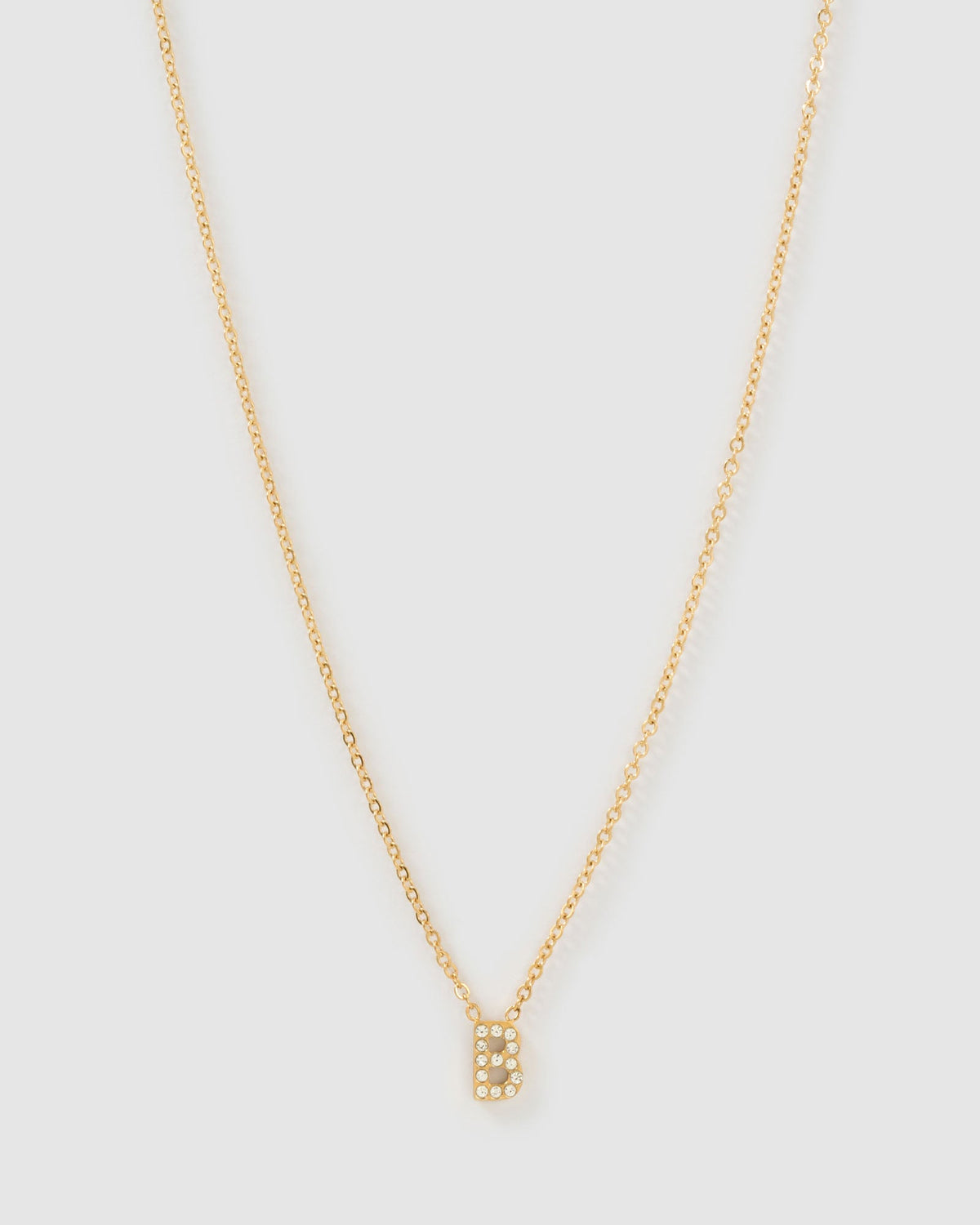 Mini Initial Stone Necklace