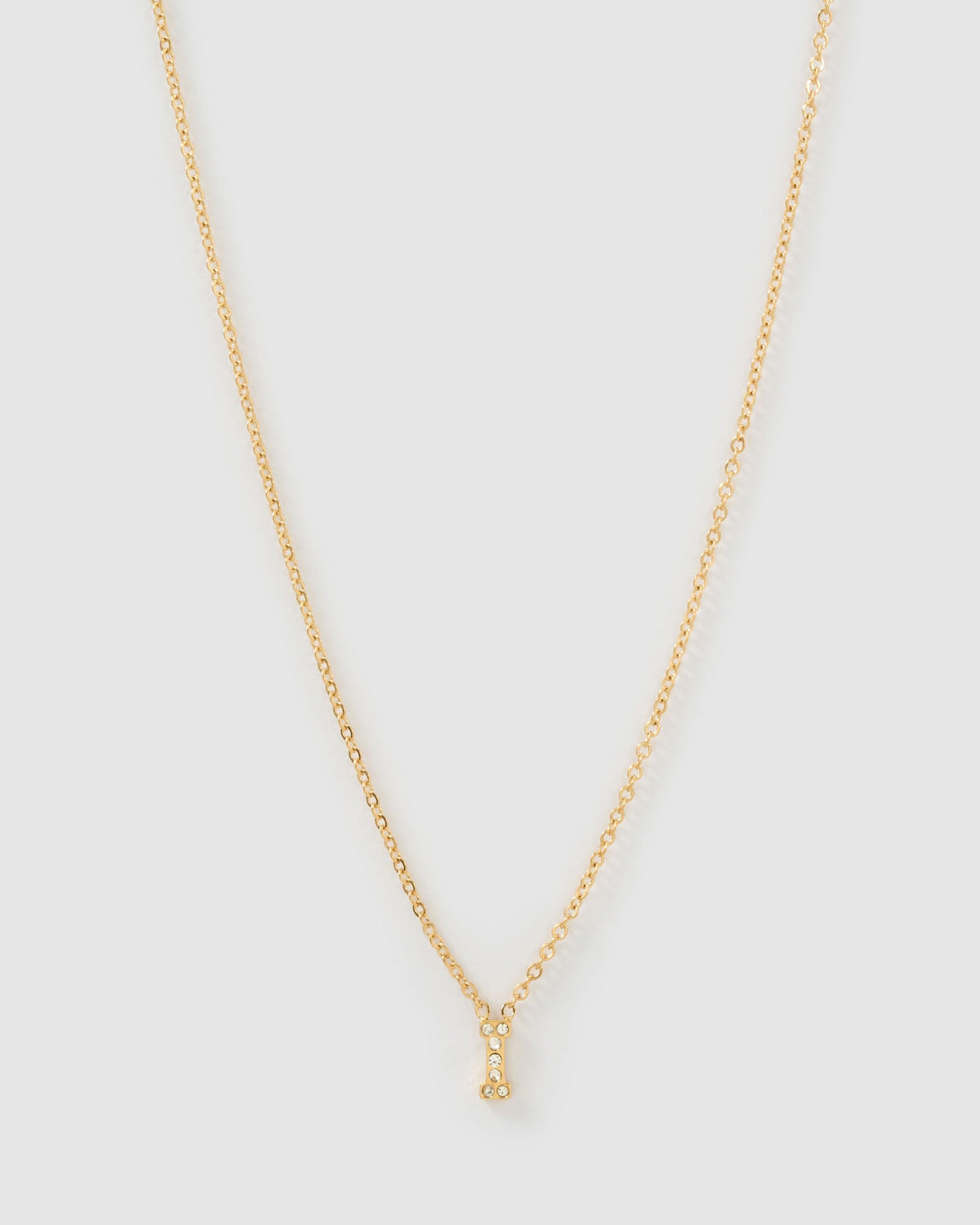 Mini Initial Stone Necklace